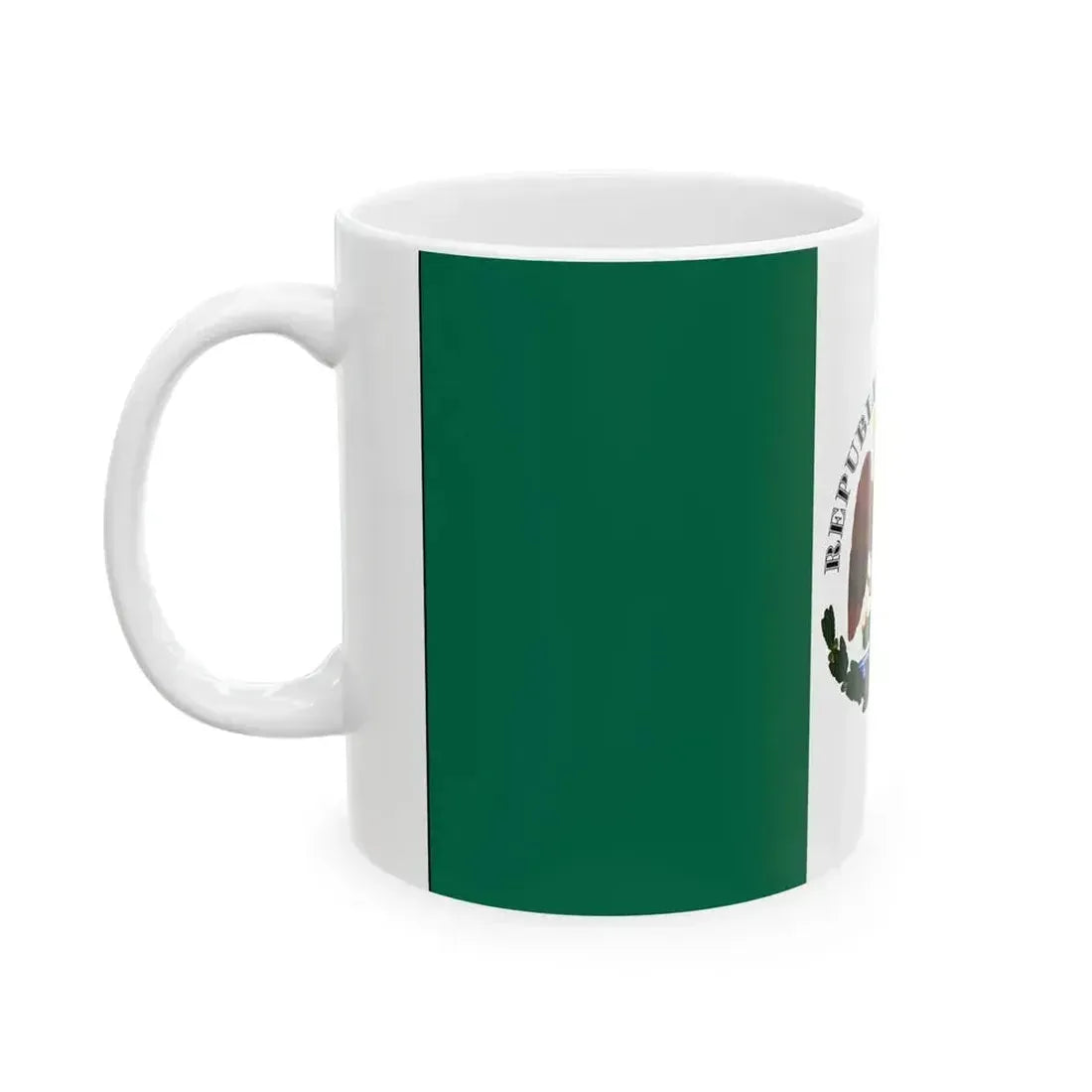Bandera Republia Restaurada Mexico Liberal 1846 a 1879 (Mexico) White Coffee Mug - Go Mug Yourself