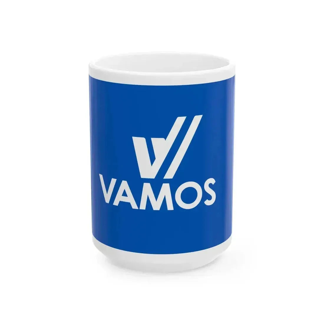 Bandera Vamos (El Salvador) White Coffee Mug 15oz - Go Mug Yourself