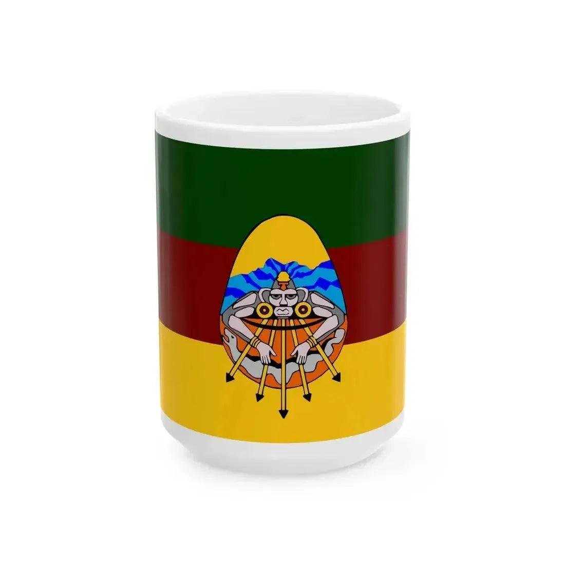 Banderaayuukmixemf (Mexico) White Coffee Mug 15oz - Go Mug Yourself