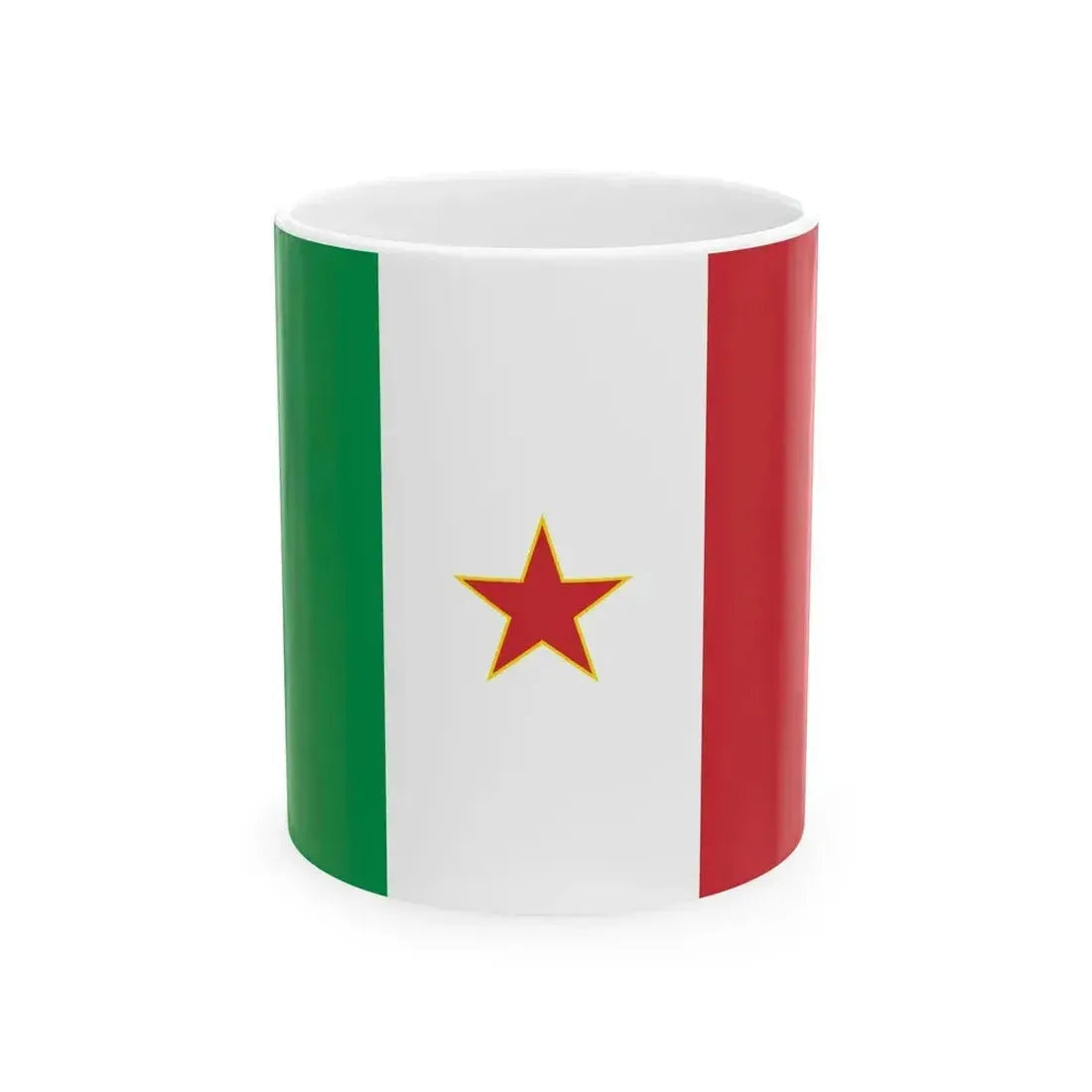 Bandiera delle Brigate Garibaldi partigiane 1943-1945 (Italy) White Coffee Mug 11oz - Go Mug Yourself