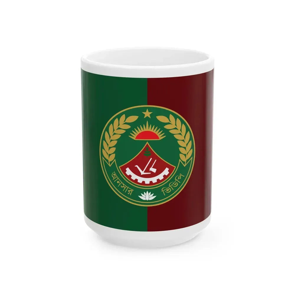 Bangladesh Ansar-VDP Flag (Bangladesh) White Coffee Mug 15oz - Go Mug Yourself