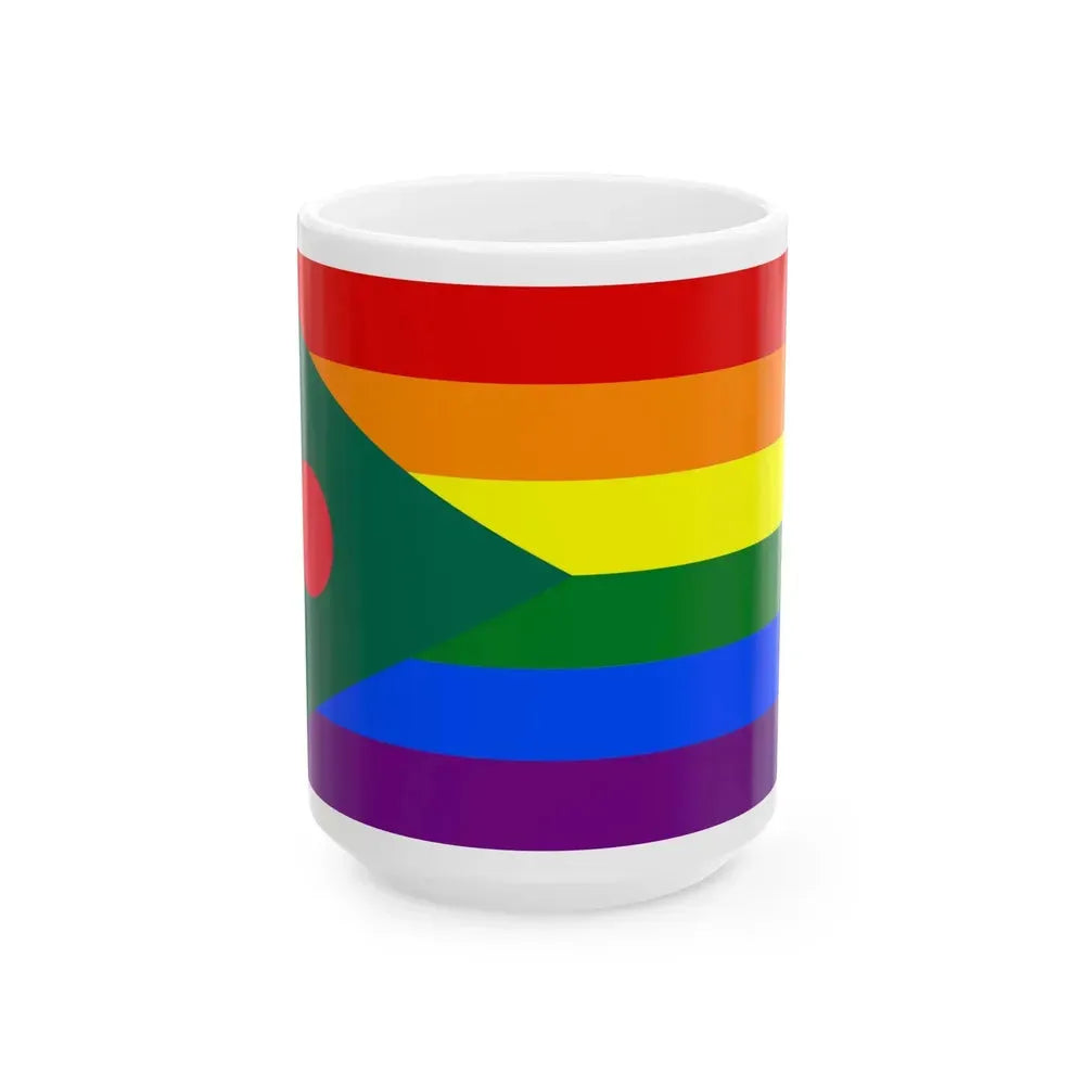 Bangladesh LGBT rainbow flag (Bangladesh) White Coffee Mug 15oz - Go Mug Yourself