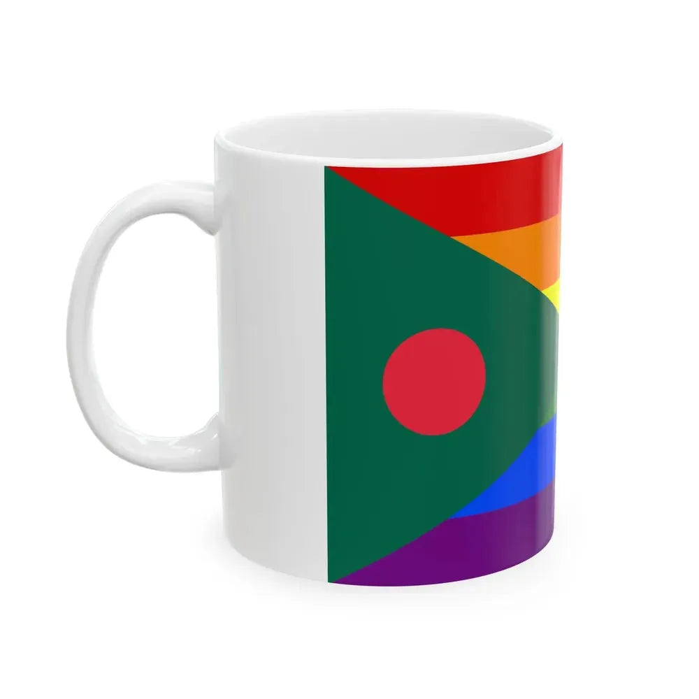 Bangladesh LGBT rainbow flag (Bangladesh) White Coffee Mug - Go Mug Yourself