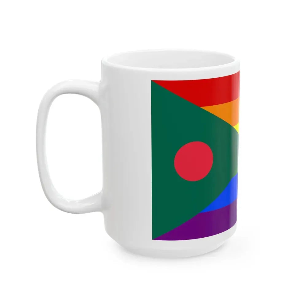 Bangladesh LGBT rainbow flag (Bangladesh) White Coffee Mug - Go Mug Yourself