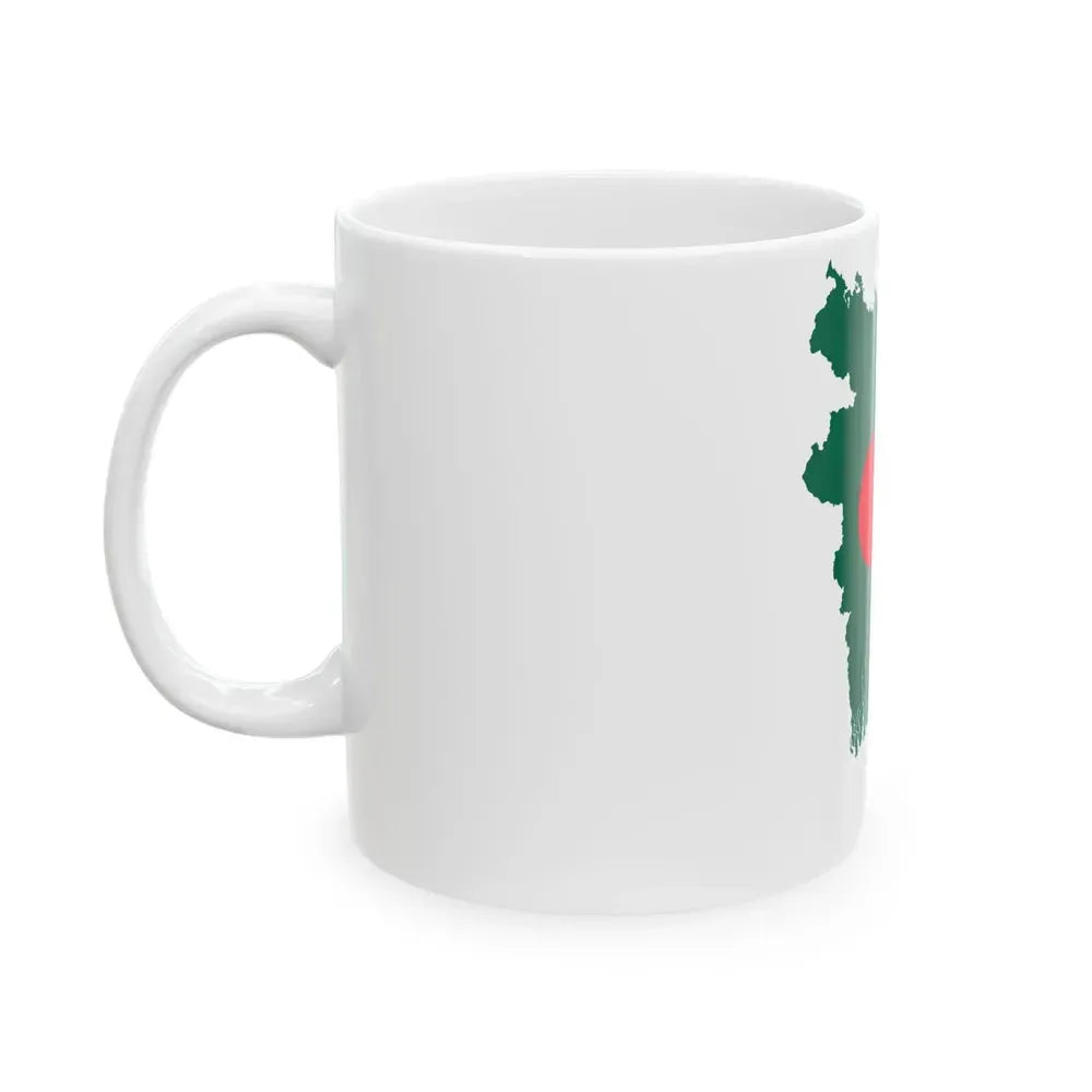 Bangladesh Map Flag (Bangladesh) White Coffee Mug - Go Mug Yourself