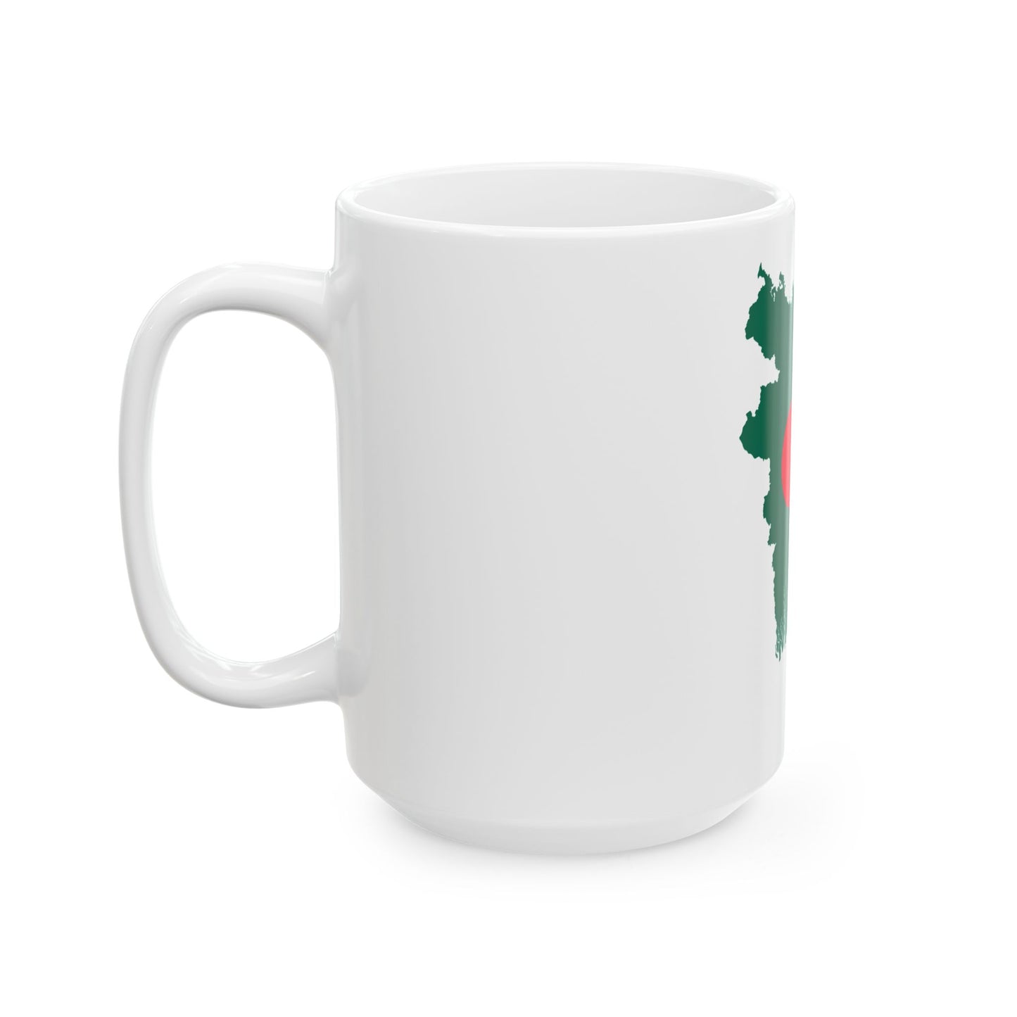 Bangladesh Map Flag (Bangladesh) White Coffee Mug-Go Mug Yourself