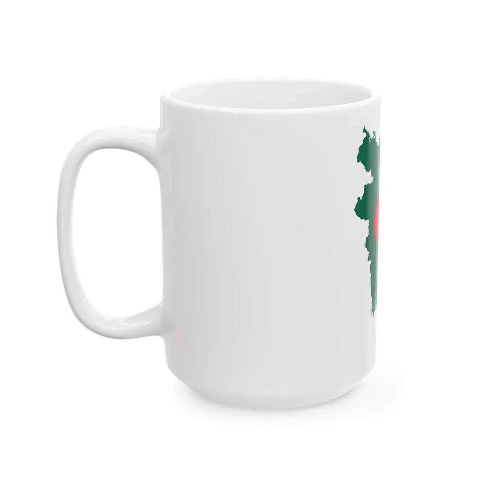 Bangladesh Map Flag (Bangladesh) White Coffee Mug - Go Mug Yourself