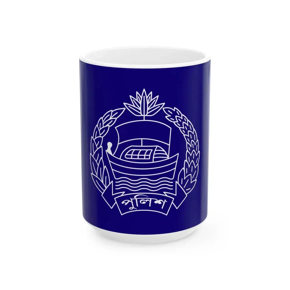 Bangladesh Police Flag (Bangladesh) White Coffee Mug 15oz - Go Mug Yourself