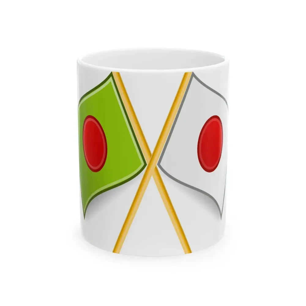 Bangladeshi and Japanese flags (Bangladesh) White Coffee Mug 11oz - Go Mug Yourself