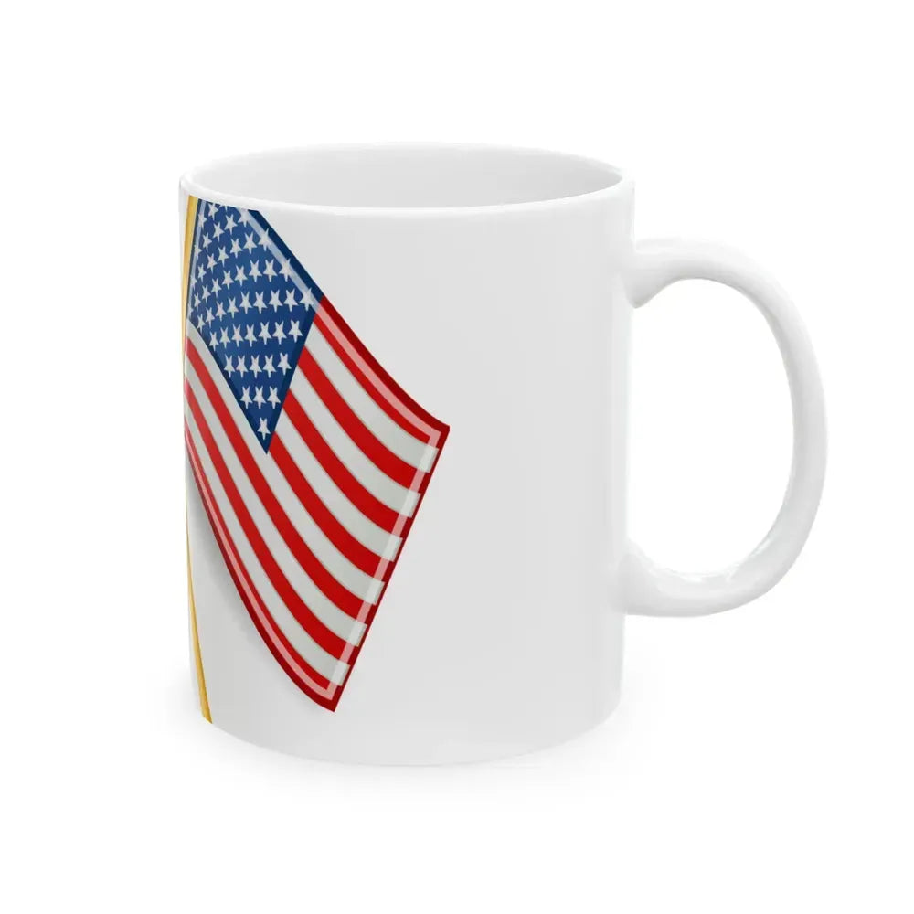 Bangladeshi and U.S. flags (Bangladesh) White Coffee Mug - Go Mug Yourself