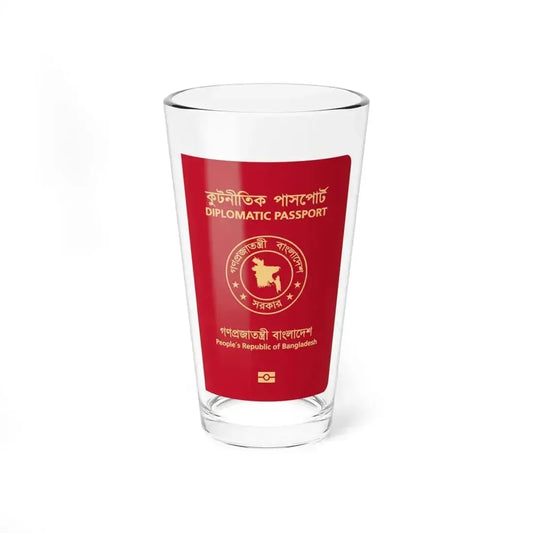 Bangladeshi Diplomatic Passport - Pint Glass 16oz 16oz - Go Mug Yourself