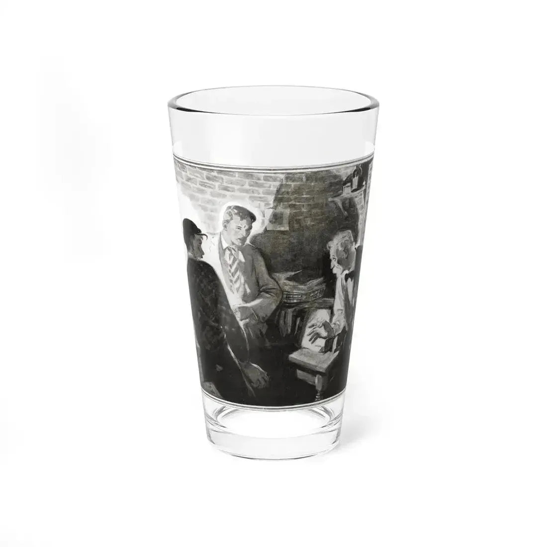 Bank Holdup (2), Cosmopolitan, January 1934 (Magazine Illustration) Pint Glass 16oz 16oz - Go Mug Yourself