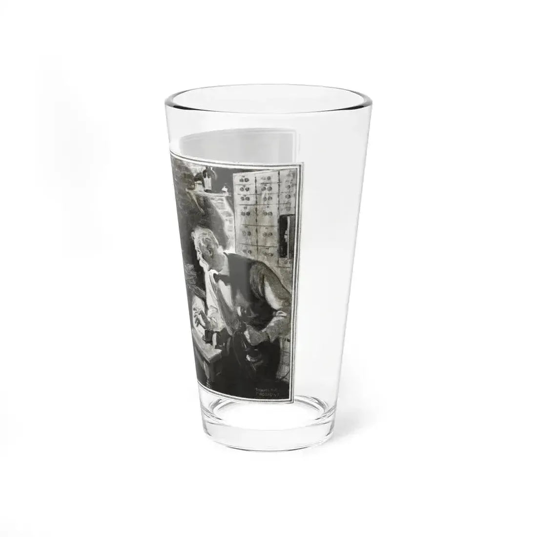 Bank Holdup (2), Cosmopolitan, January 1934 (Magazine Illustration) Pint Glass 16oz - Go Mug Yourself