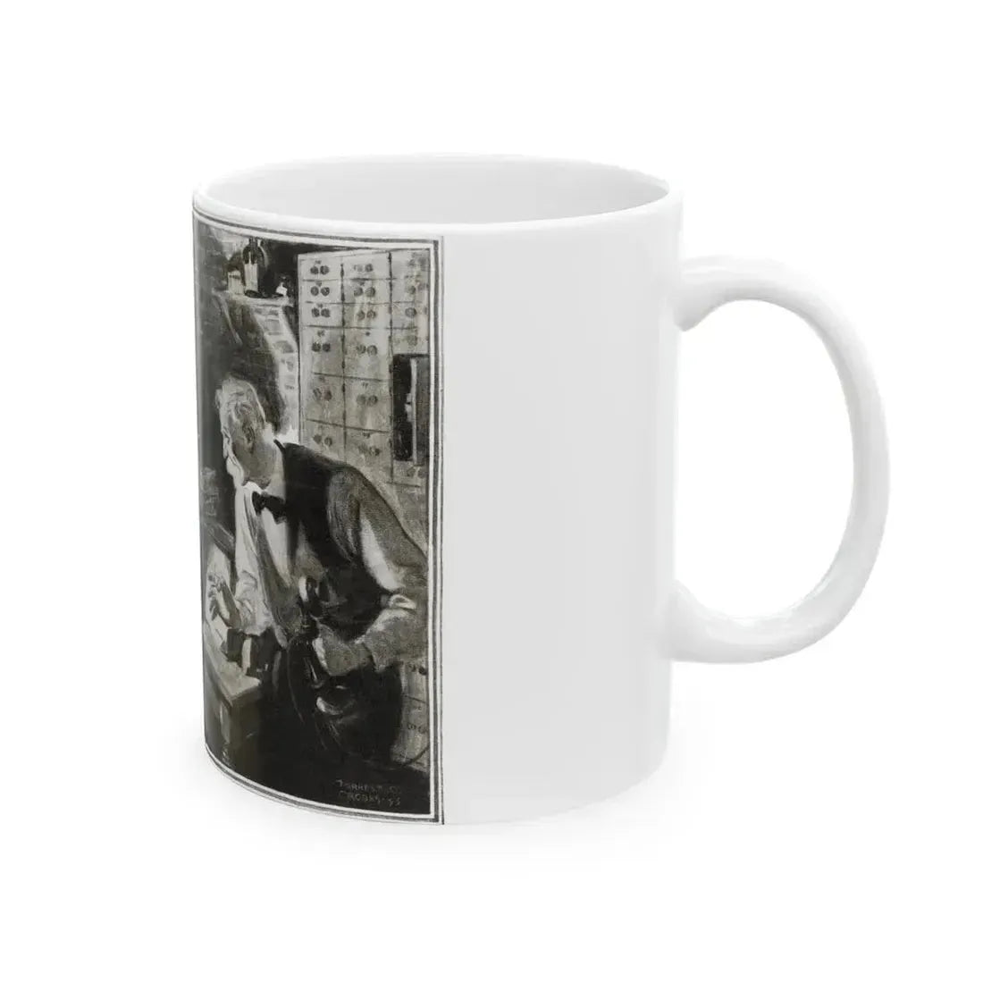 Bank Holdup (2), Cosmopolitan, January 1934 - White Coffee Mug - Go Mug Yourself