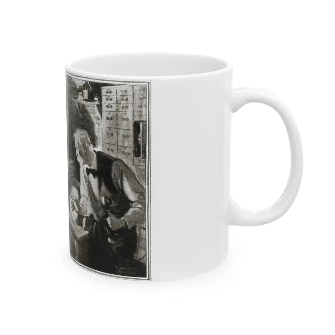 Bank Holdup (2), Cosmopolitan, January 1934 - White Coffee Mug - Go Mug Yourself
