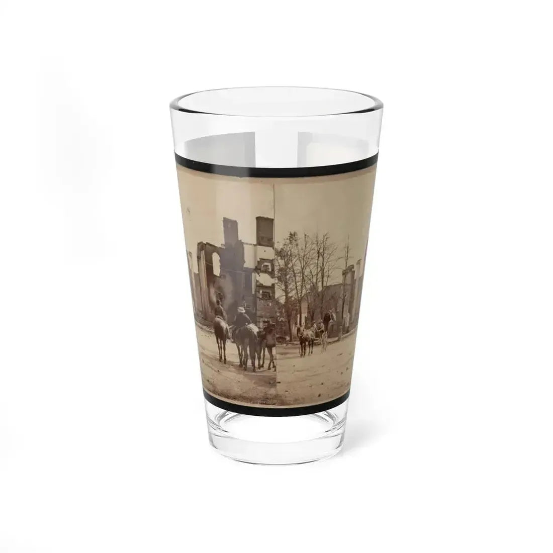 Bank Of Chambersburg & Franklin House, Chambersburg, Franklin Co., Pa., Destroyed By The Rebels Under Mccausland, July 30th, 1864 (U.S. Civil War) Pint Glass 16oz 16oz - Go Mug Yourself