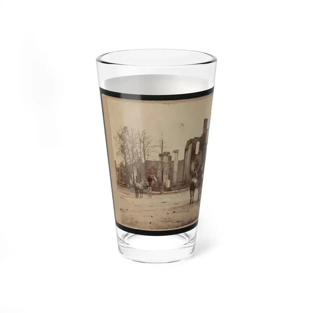 Bank Of Chambersburg & Franklin House, Chambersburg, Franklin Co., Pa., Destroyed By The Rebels Under Mccausland, July 30th, 1864 (U.S. Civil War) Pint Glass 16oz - Go Mug Yourself