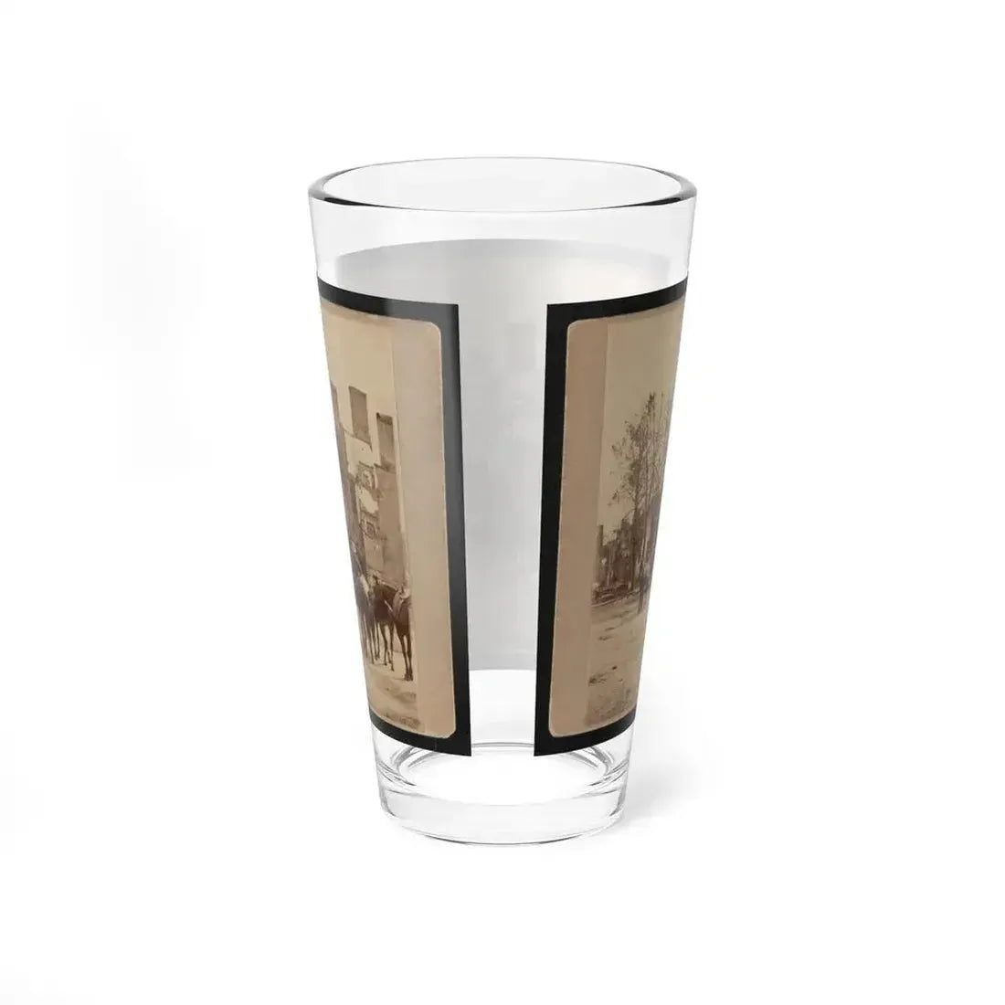 Bank Of Chambersburg & Franklin House, Chambersburg, Franklin Co., Pa., Destroyed By The Rebels Under Mccausland, July 30th, 1864 (U.S. Civil War) Pint Glass 16oz - Go Mug Yourself