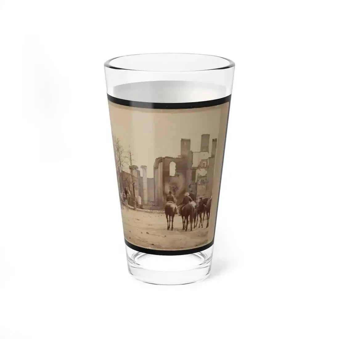 Bank Of Chambersburg & Franklin House, Chambersburg, Franklin Co., Pa., Destroyed By The Rebels Under Mccausland, July 30th, 1864 (U.S. Civil War) Pint Glass 16oz - Go Mug Yourself