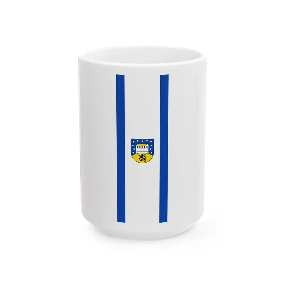 Banner der Gemeinde Petersberg Saalekreis (Germany) White Coffee Mug 15oz - Go Mug Yourself