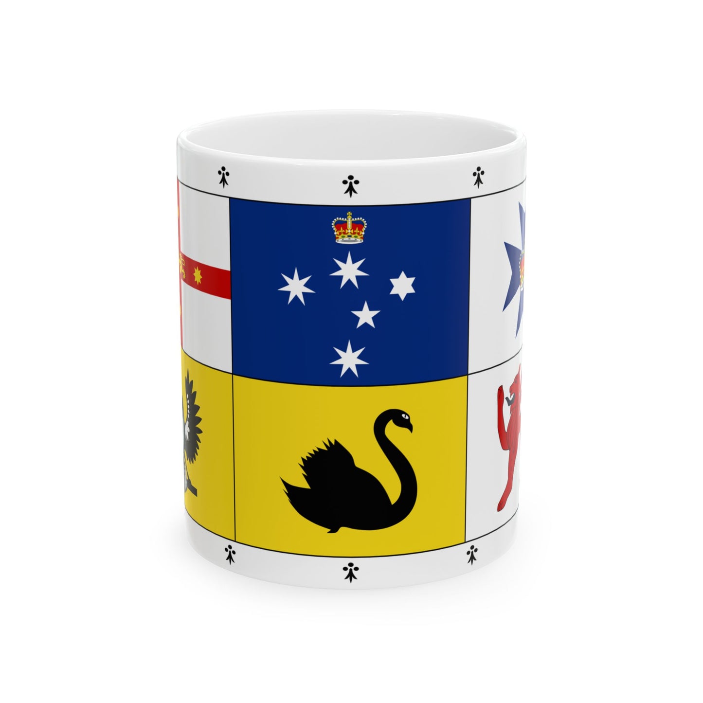 Banner of Arms of Australia 1953-2022 (Australia) White Coffee Mug-11oz-Go Mug Yourself