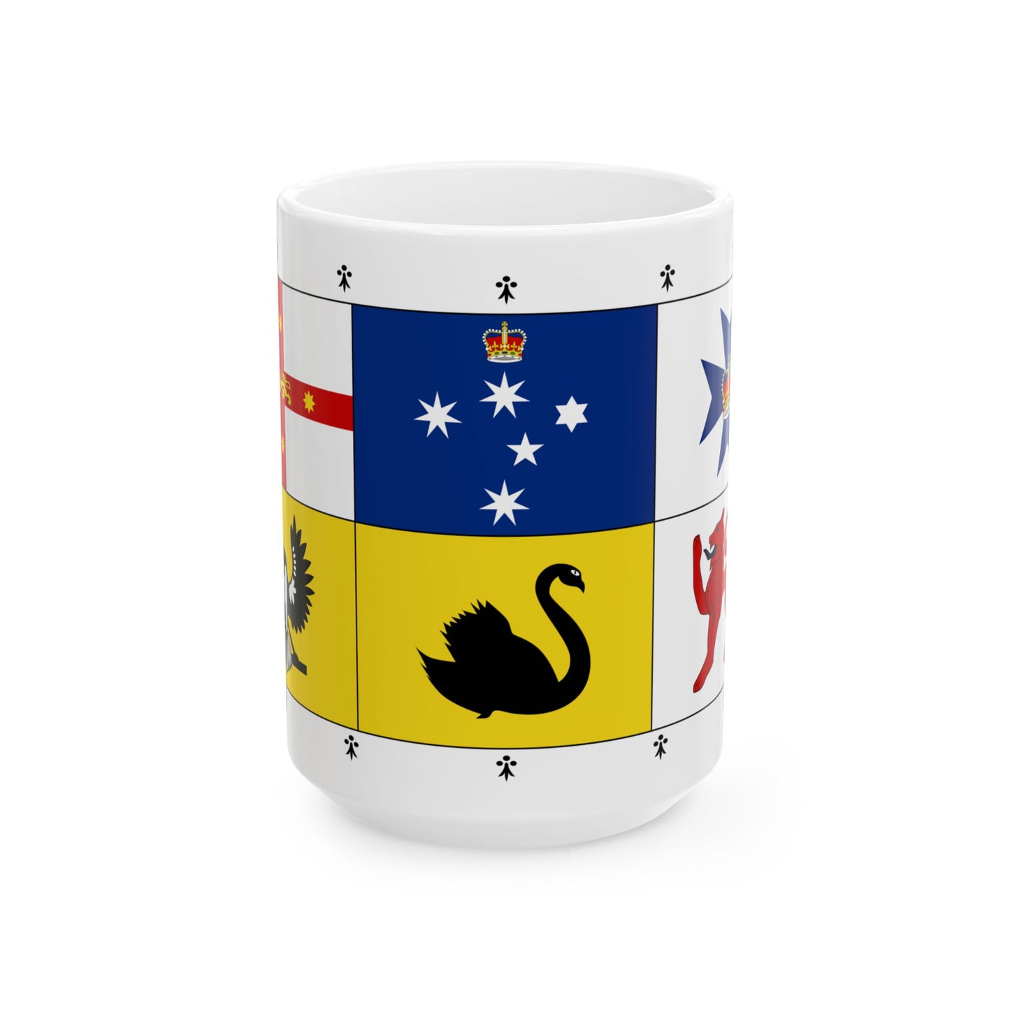 Banner of Arms of Australia 1953-2022 (Australia) White Coffee Mug-15oz-Go Mug Yourself