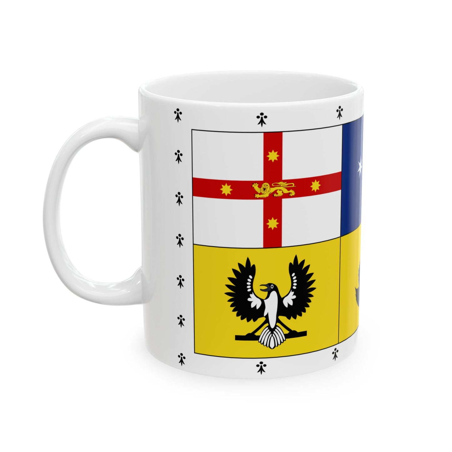 Banner of Arms of Australia 1953-2022 (Australia) White Coffee Mug-Go Mug Yourself