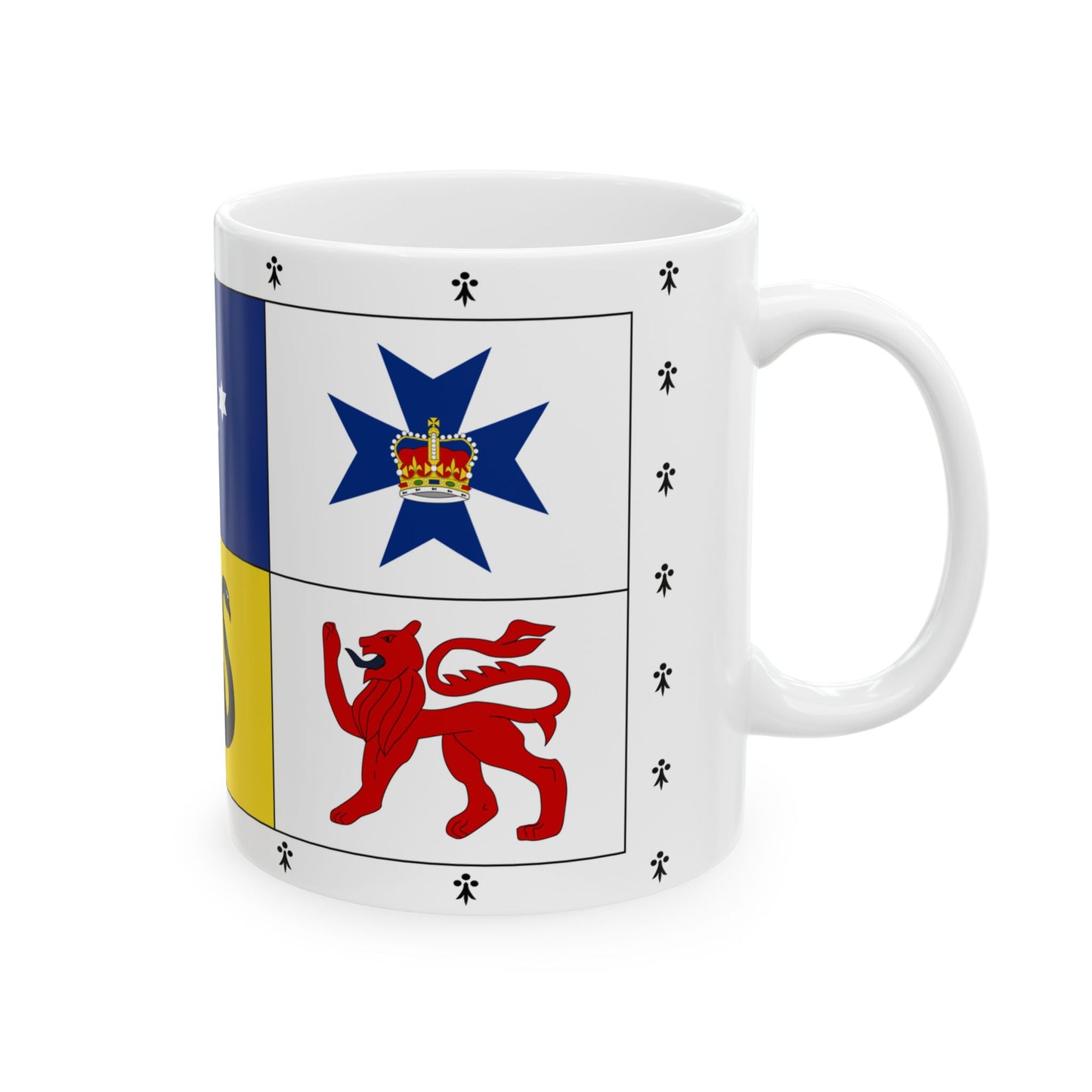 Banner of Arms of Australia 1953-2022 (Australia) White Coffee Mug-Go Mug Yourself