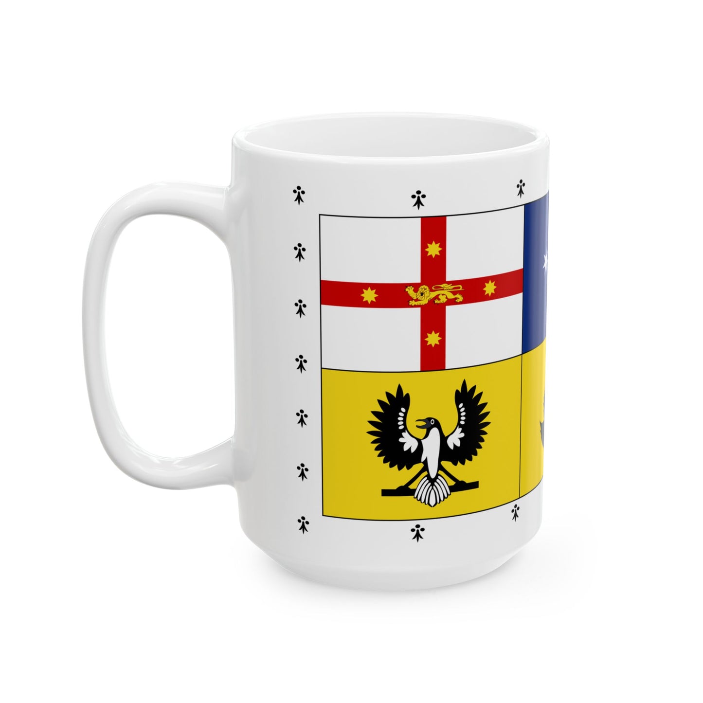 Banner of Arms of Australia 1953-2022 (Australia) White Coffee Mug-Go Mug Yourself