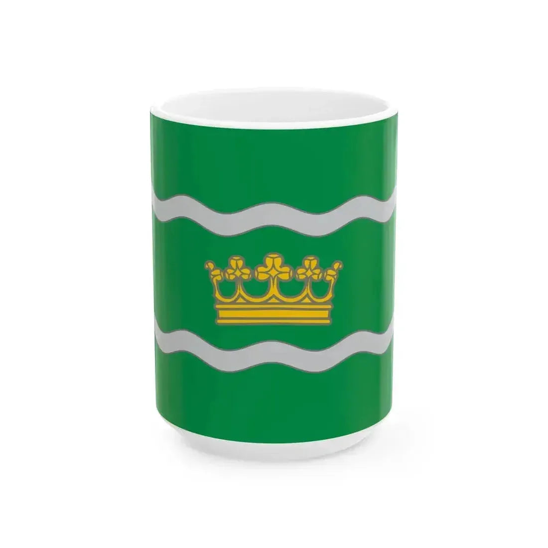 Banner of arms of the 16th District of Budapest 3-2 aspect ratio (Hungary) White Coffee Mug 15oz - Go Mug Yourself