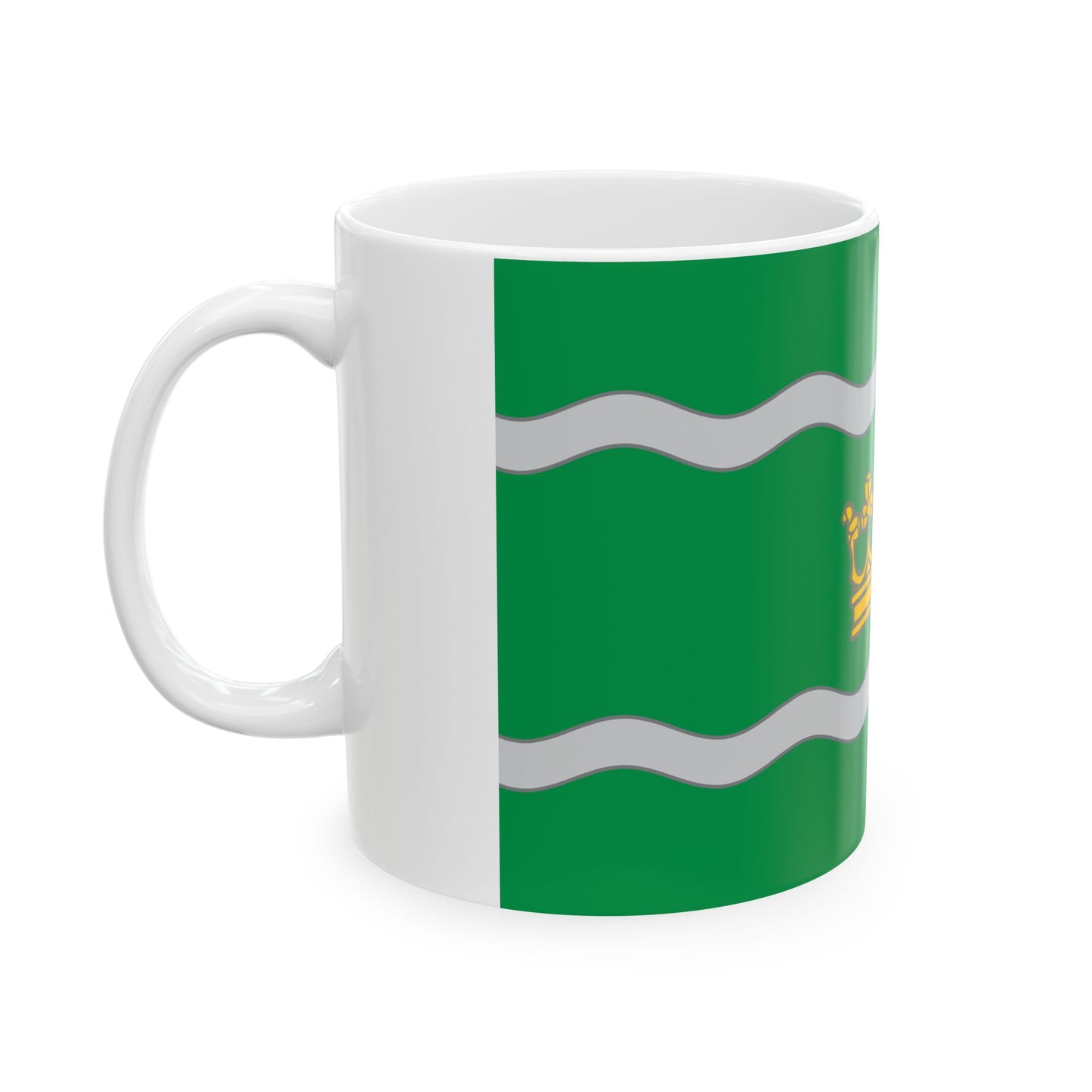 Banner of arms of the 16th District of Budapest 3-2 aspect ratio (Hungary) White Coffee Mug-Go Mug Yourself