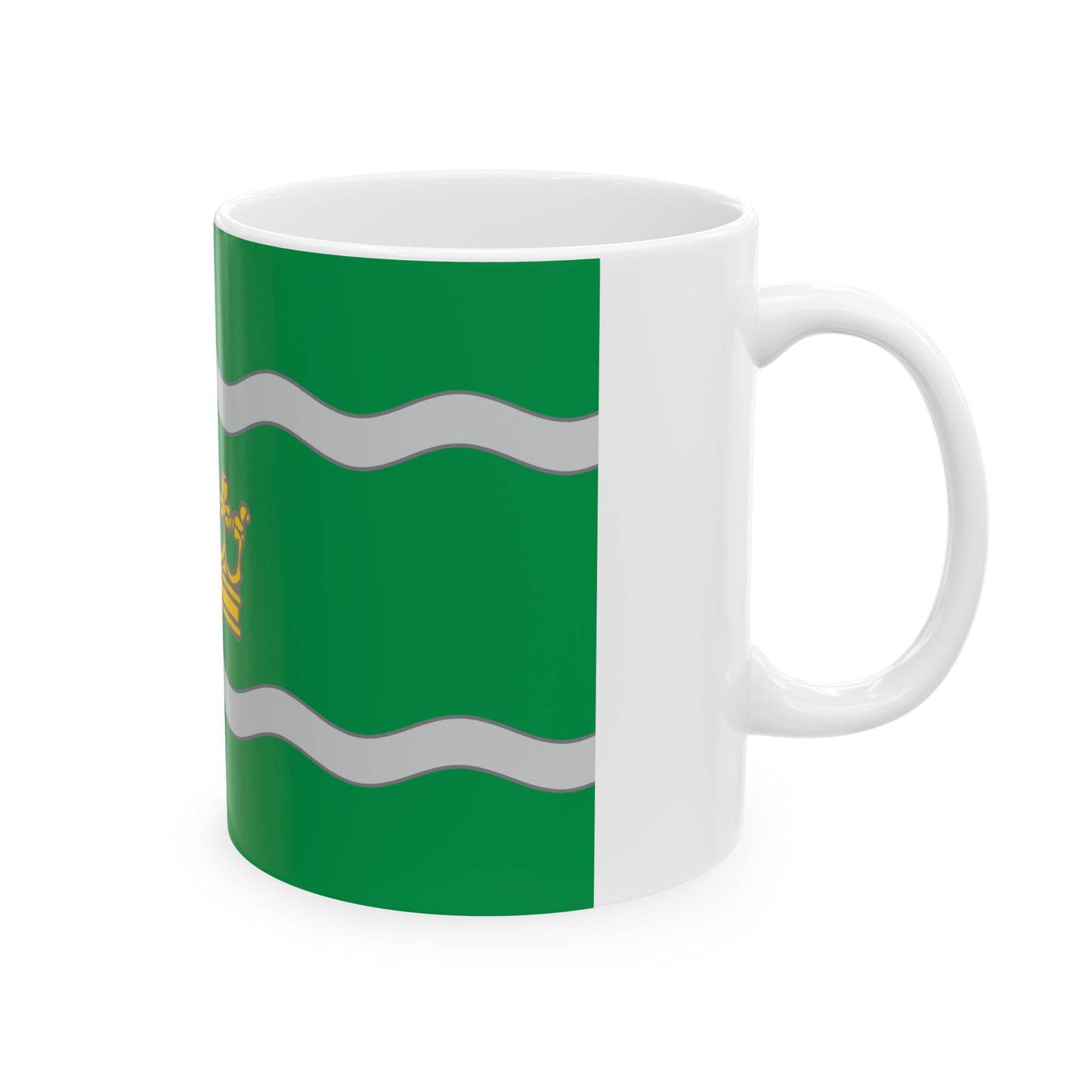 Banner of arms of the 16th District of Budapest 3-2 aspect ratio (Hungary) White Coffee Mug-Go Mug Yourself