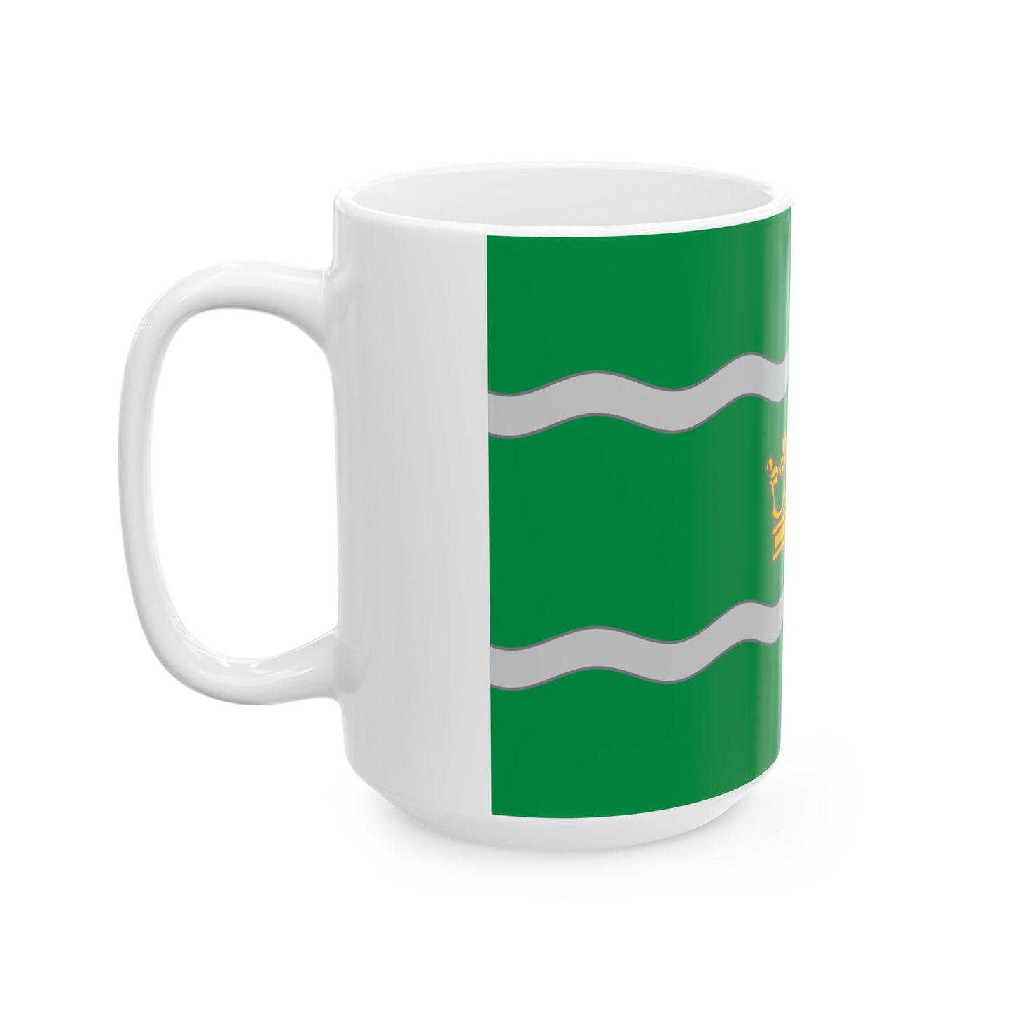 Banner of arms of the 16th District of Budapest 3-2 aspect ratio (Hungary) White Coffee Mug-Go Mug Yourself