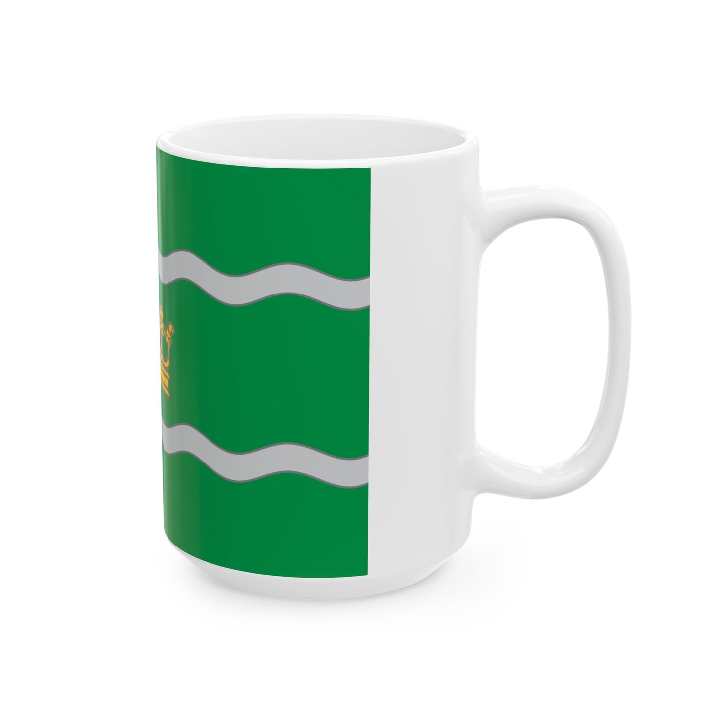 Banner of arms of the 16th District of Budapest 3-2 aspect ratio (Hungary) White Coffee Mug-Go Mug Yourself