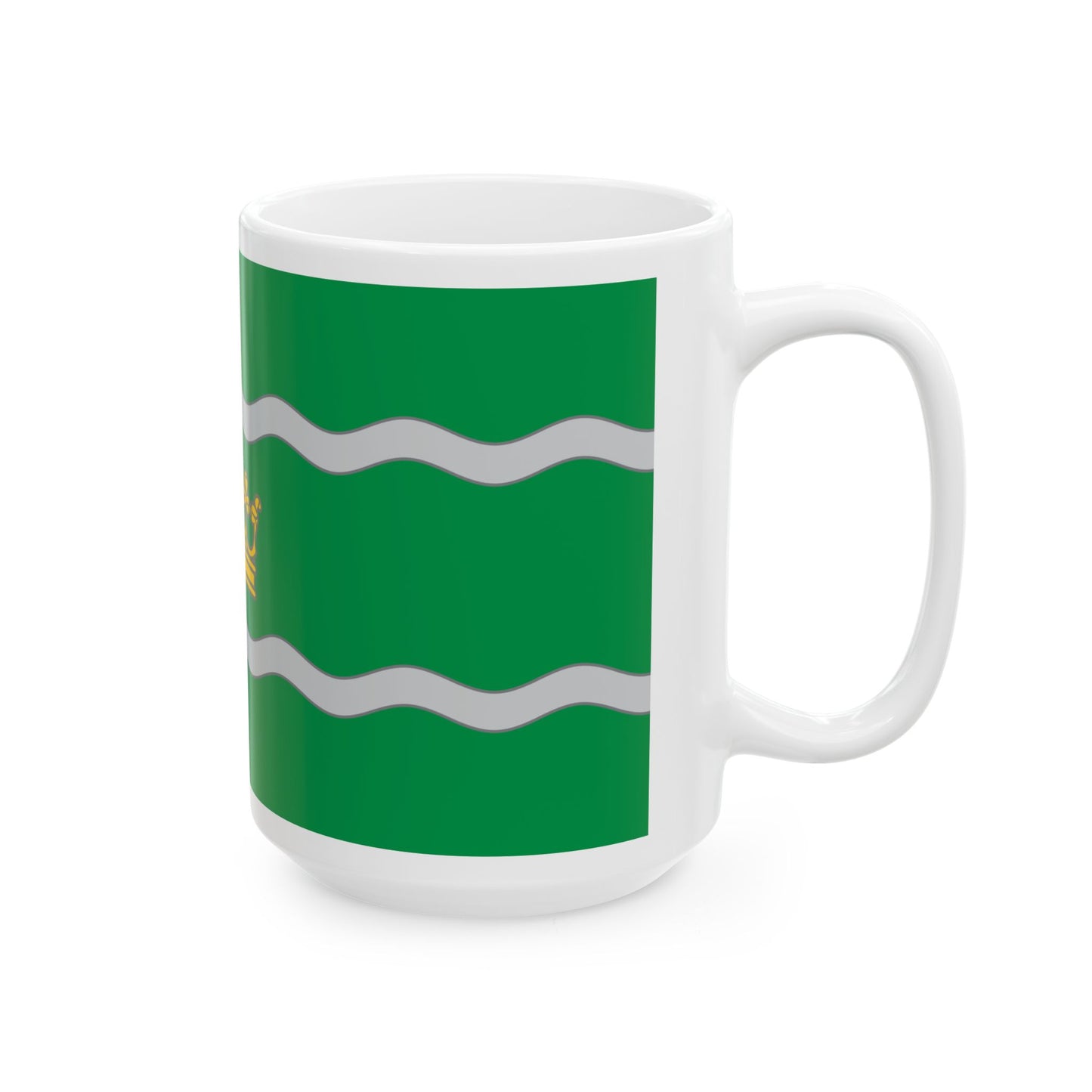 Banner of arms of the 16th District of Budapest (Hungary) White Coffee Mug-Go Mug Yourself