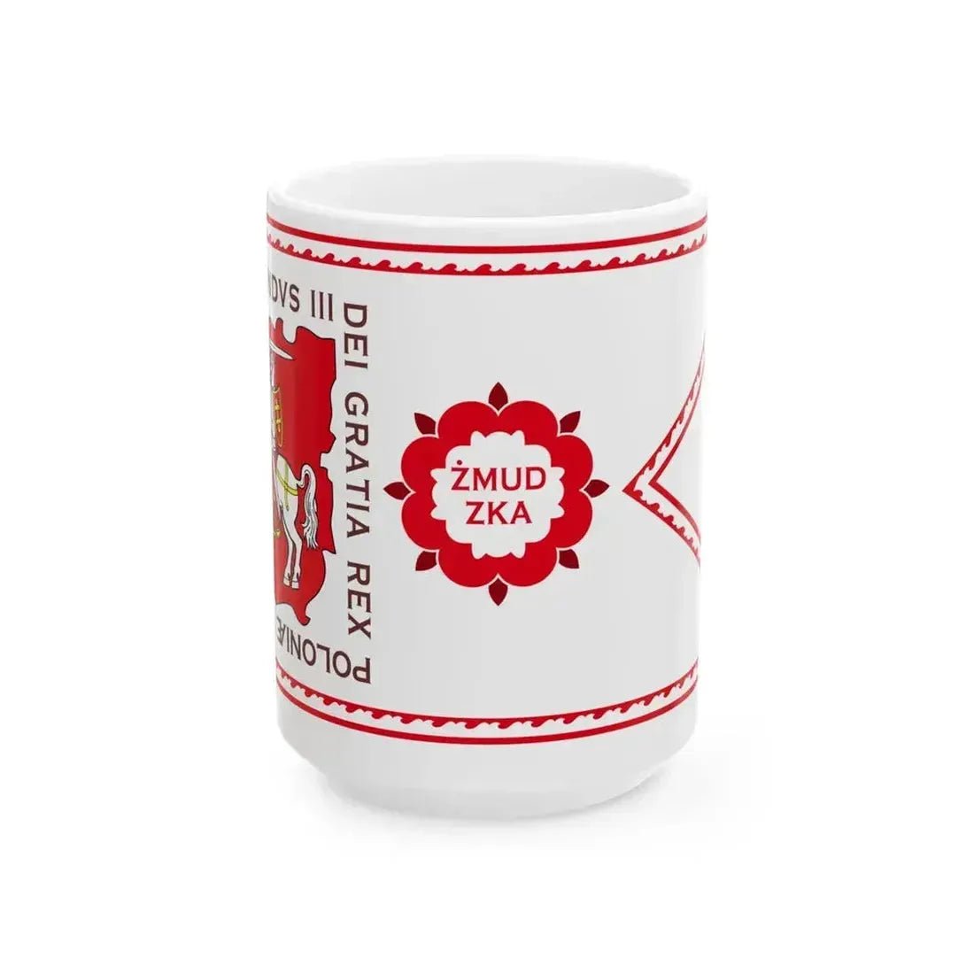 Banner of Duchy of Samogitia 1609-1618-1 (Lithuania) White Coffee Mug 15oz - Go Mug Yourself