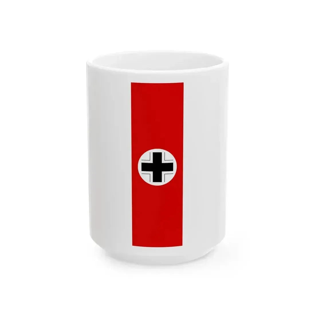 Banner of Germany 1935-1945 Balkenkreuz (Germany) White Coffee Mug 15oz - Go Mug Yourself