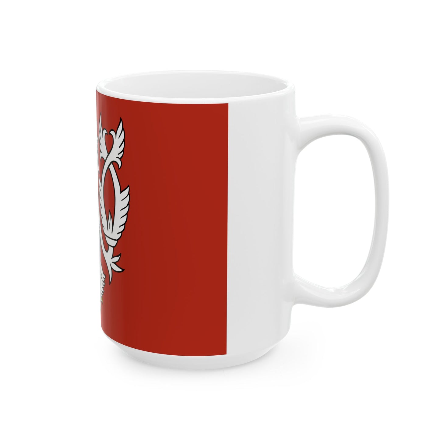 Banner of the Bohemian Coat of Arms (Czech Republic) White Coffee Mug-Go Mug Yourself