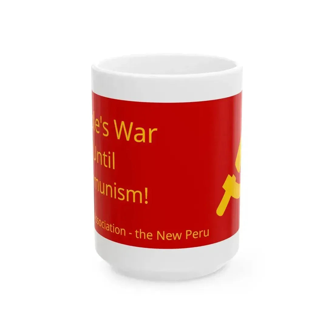 Banner of the Friendship Association-the New Peru (Peru) White Coffee Mug 15oz - Go Mug Yourself