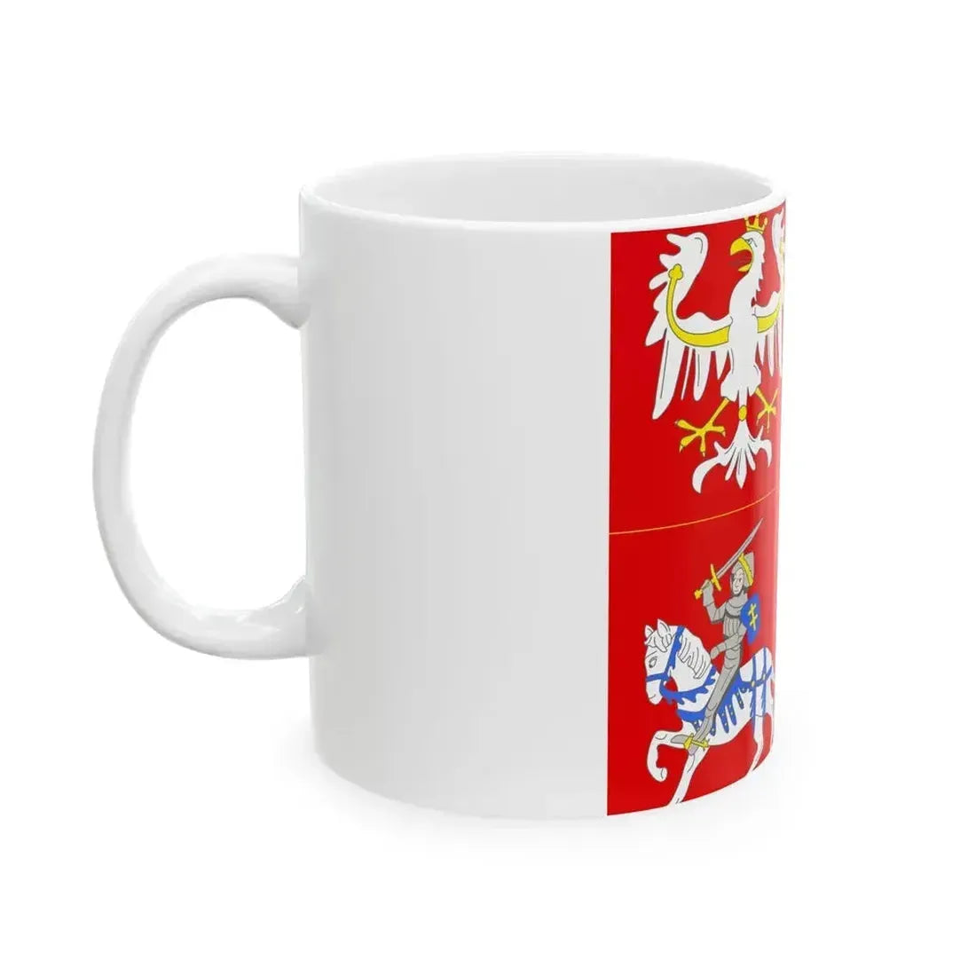 Banner of the Kingdom of Poland and the Grand Duchy of Lithuania (Lithuania) White Coffee Mug - Go Mug Yourself