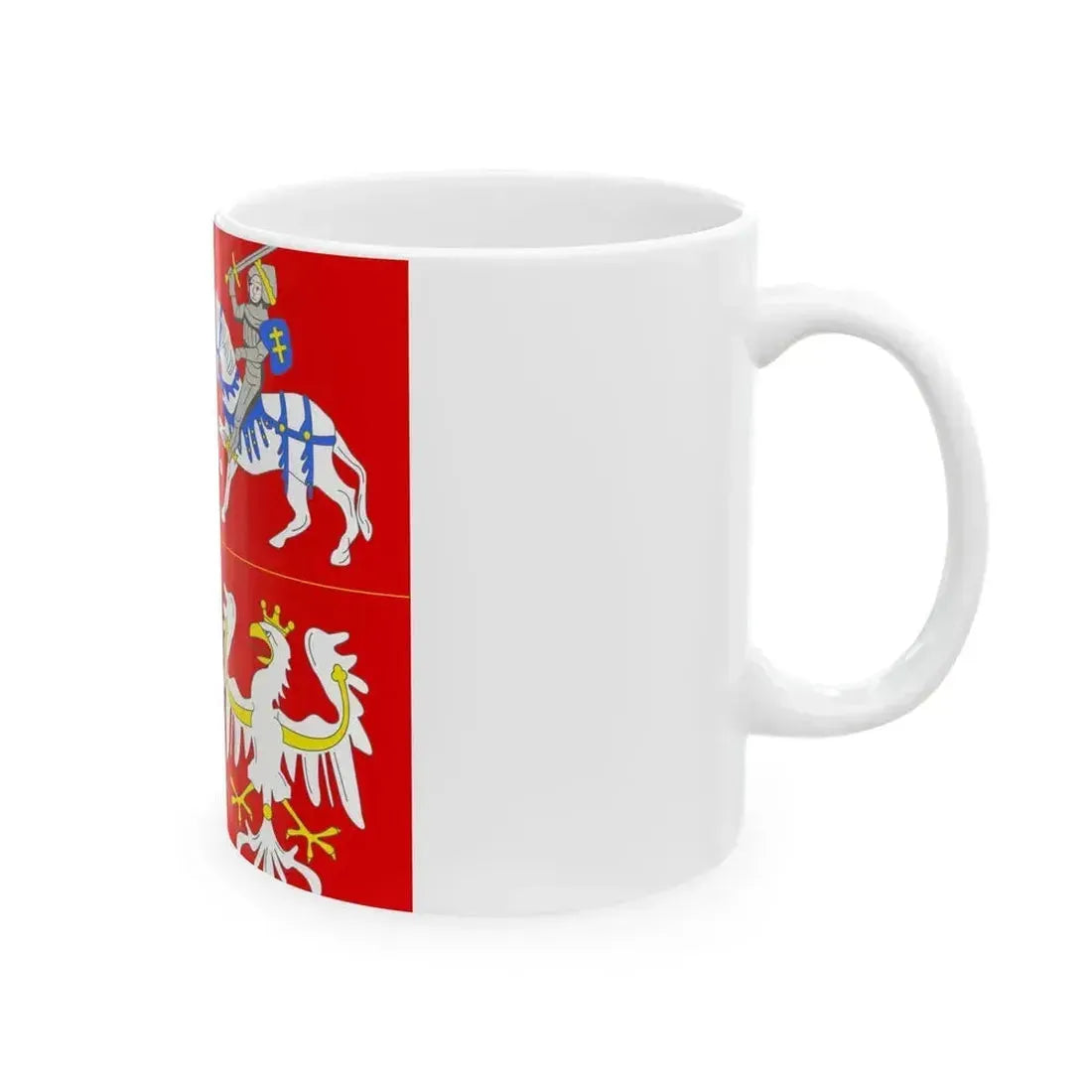 Banner of the Kingdom of Poland and the Grand Duchy of Lithuania (Lithuania) White Coffee Mug - Go Mug Yourself