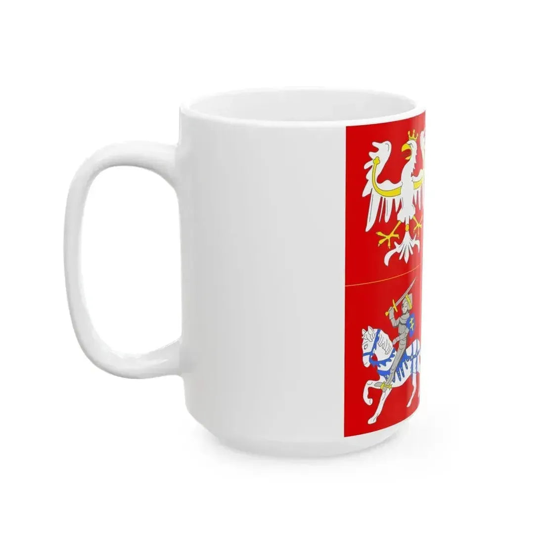 Banner of the Kingdom of Poland and the Grand Duchy of Lithuania (Lithuania) White Coffee Mug - Go Mug Yourself
