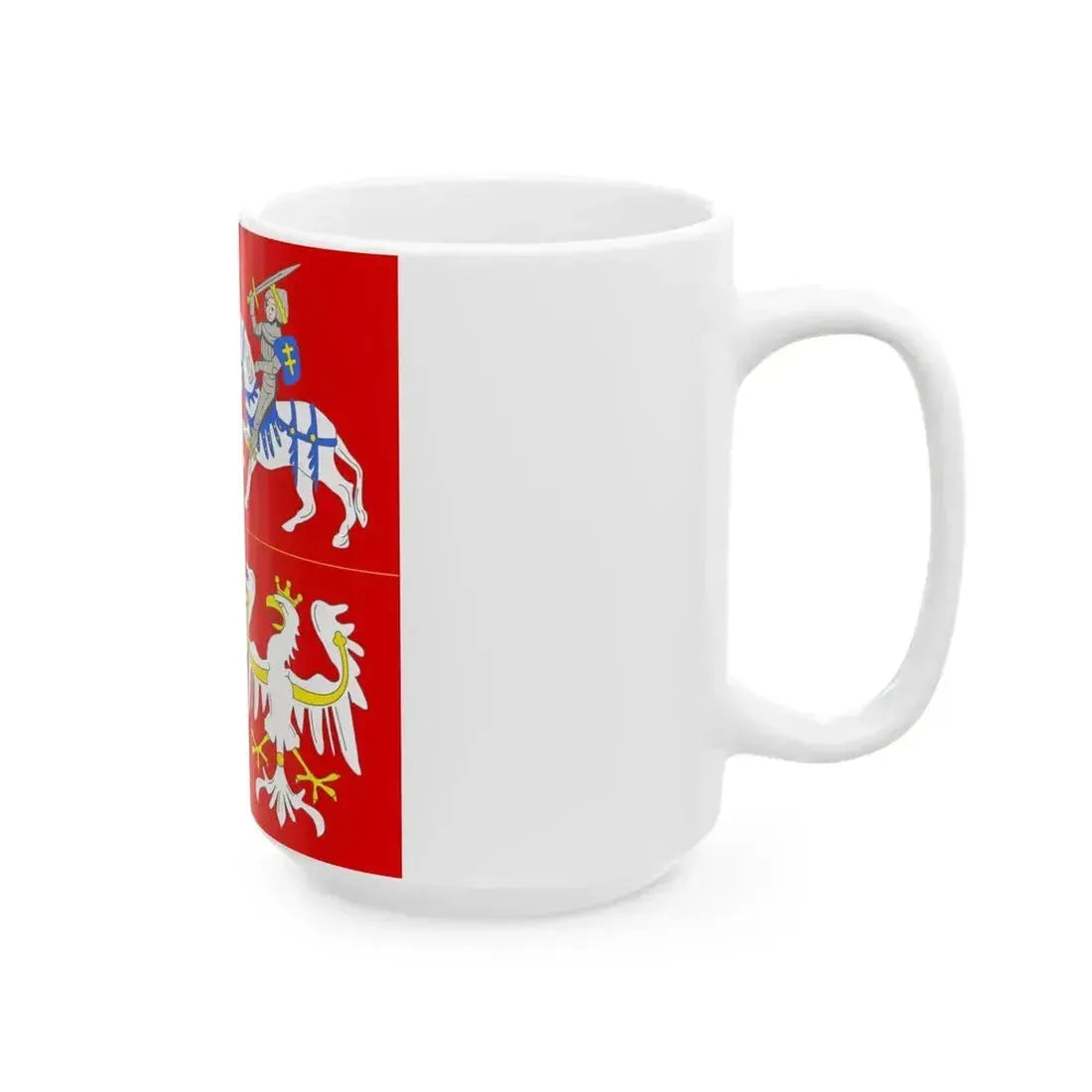 Banner of the Kingdom of Poland and the Grand Duchy of Lithuania (Lithuania) White Coffee Mug - Go Mug Yourself