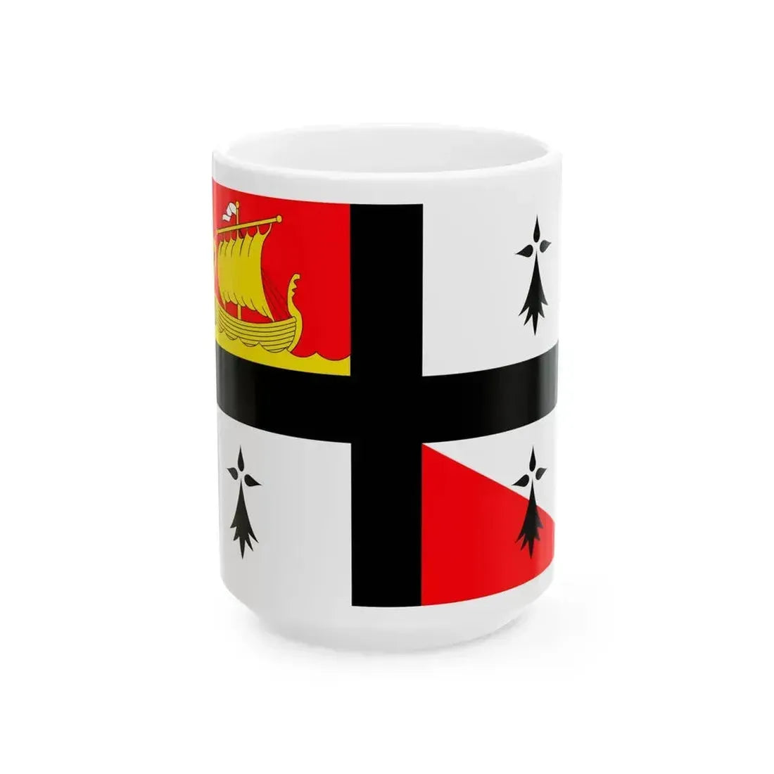 Banniel bro gwenrann (Belgium) White Coffee Mug 15oz - Go Mug Yourself