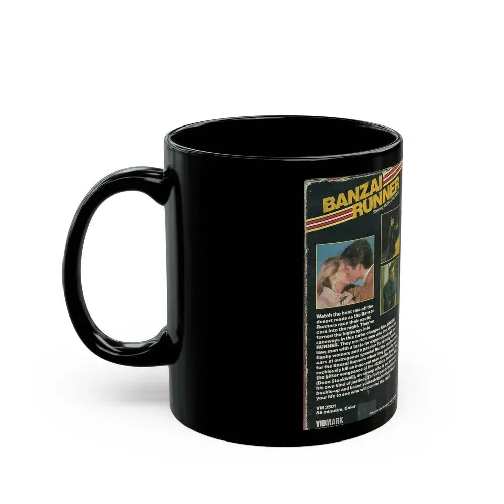 BANZAI RUNNER (VHS COVER) - Black Coffee Mug - Go Mug Yourself