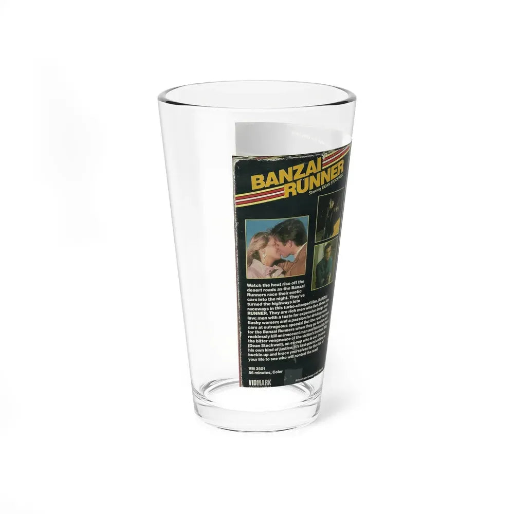BANZAI RUNNER (VHS COVER) Pint Glass 16oz - Go Mug Yourself