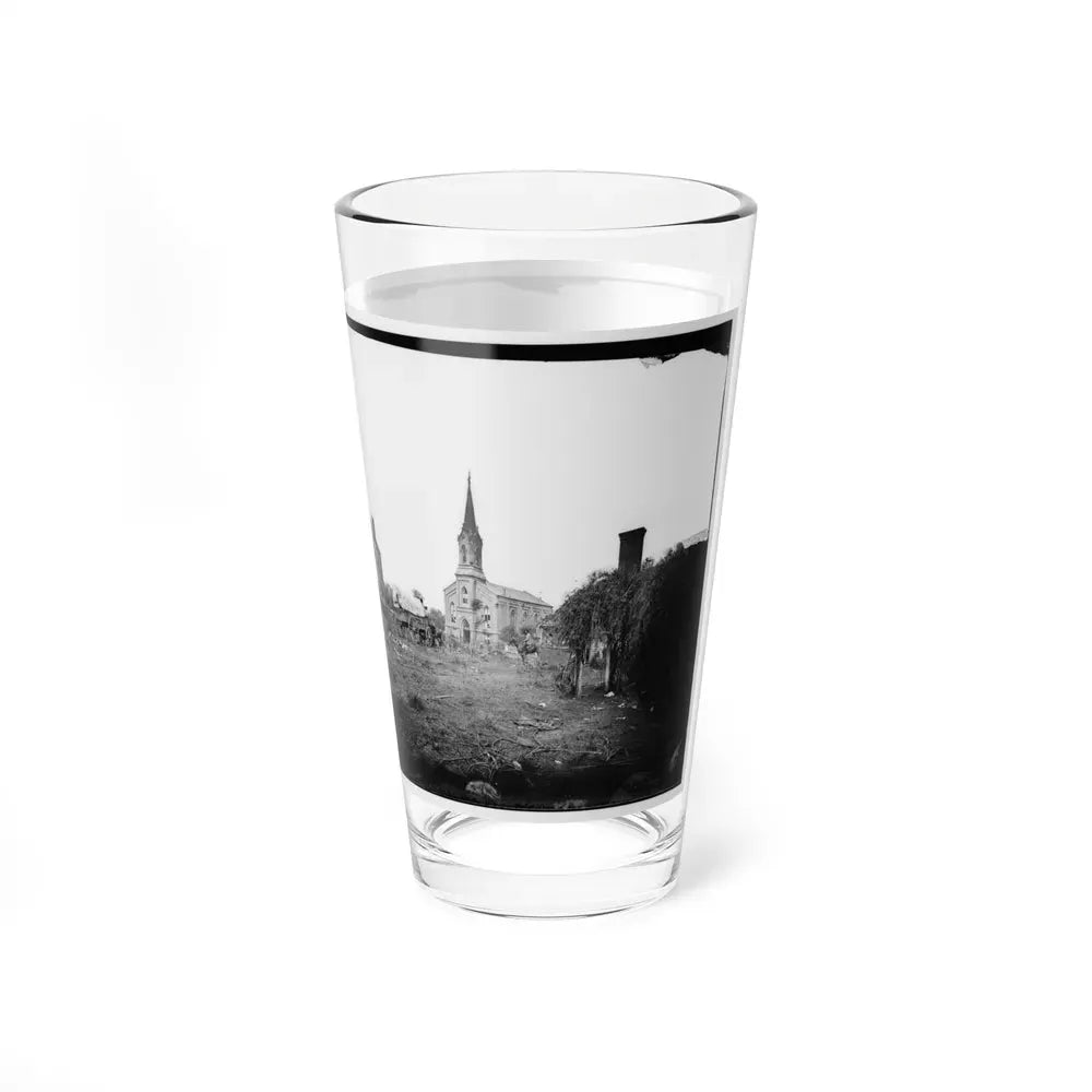 Baptist Church, Fredericksburg, Virginia, From The Backyard Of The Sanitary Commission Depot (U.S. Civil War) Pint Glass 16oz - Go Mug Yourself
