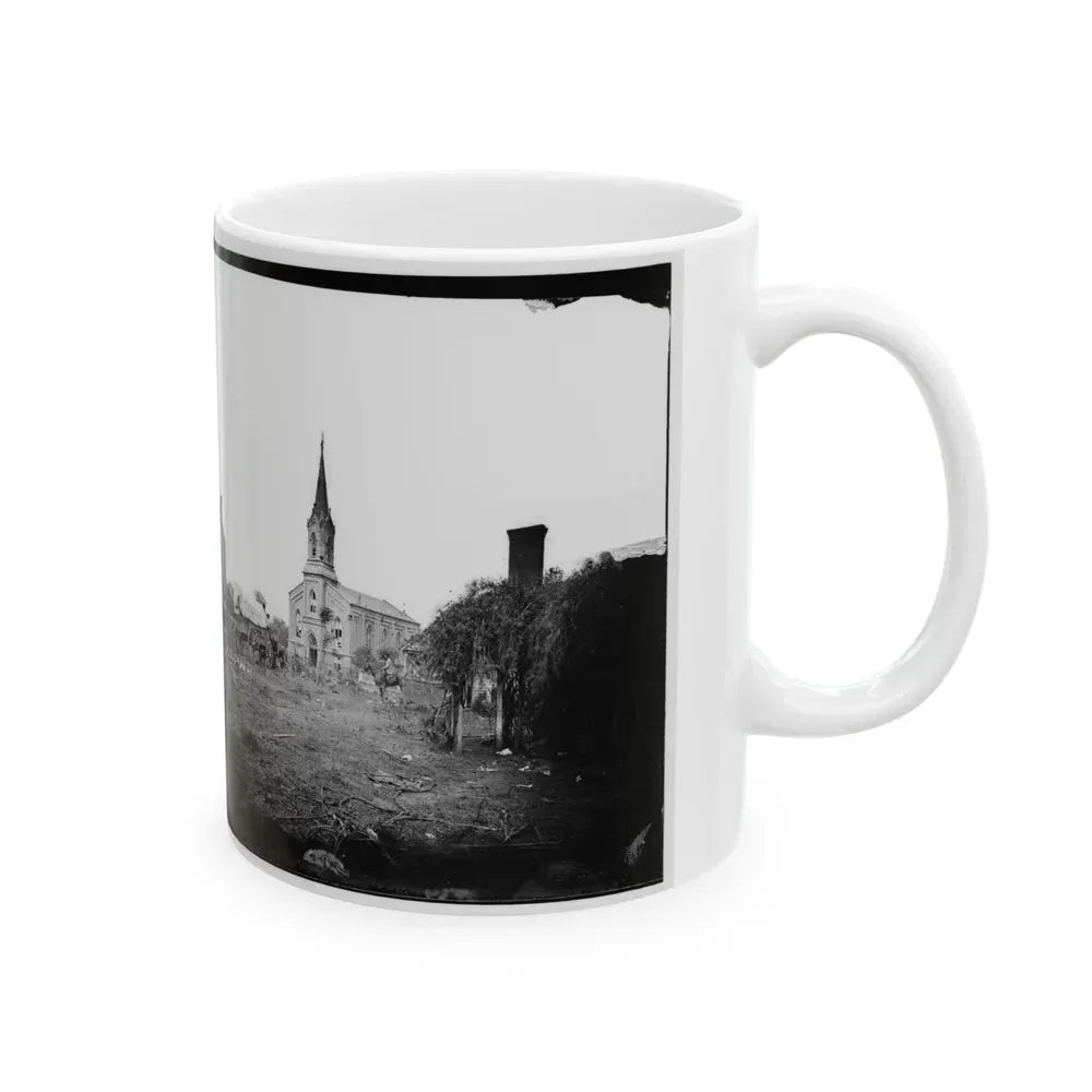 Baptist Church, Fredericksburg, Virginia, From The Backyard Of The Sanitary Commission Depot (U.S. Civil War) White Coffee Mug - Go Mug Yourself