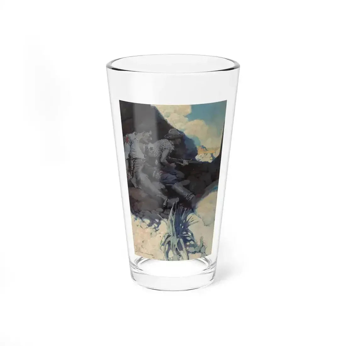 Bar-20 Yarns, The Outing Magazine interior illustration, April 1906 (Magazine Illustration) Pint Glass 16oz 16oz - Go Mug Yourself