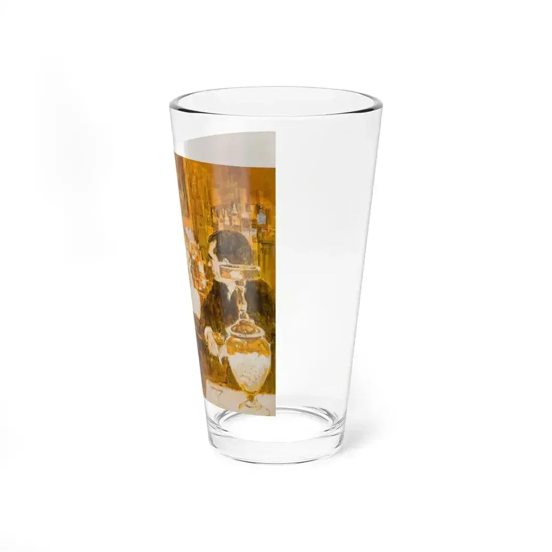 Bar Scene with Couple (Magazine Illustration) Pint Glass 16oz - Go Mug Yourself